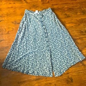 Long Flowy Skirt with buttons